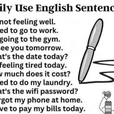 a cartoon drawing of a pen with the caption'why do you use english sentences? '