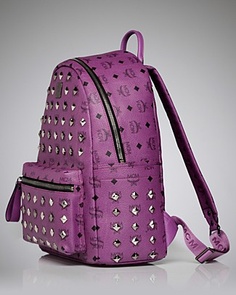 MCM Backpack - Stark | Bloomingdale's  http://www1.bloomingdales.com/shop/product/mcm-backpack-stark?ID=622995=16958 Mini Bookbag, Pretty Backpacks, Mom Backpack, Mcm Purse, Korean Bag, Mcm Backpack, Gothic Bag, Knapsack Bag