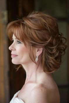 Mob Hair, Bobbed Hairstyles With Fringe, Mother Of The Bride Hairstyles, Mother Of The Groom Hairstyles, Short Hair Updo Tutorial, Mom Haircuts, Girls Short Haircuts, Wedding Hair Vine, Mother Of The Bride Hair