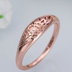 14k Rose Gold Plated Flower Carved Unique Vintage Rings For Women, L022 Metal: 14k Rose Gold Plated High Quality Material Hand Crafted With Love And Care 100 % Lead And Nickel Free Will Not Tarnish Or Fade Perfect For Gift, Holiday, Christmas, Birthday, Vacation, Mother's Day, Valentine's Day, Wedding, Engagement , Bridal, Promise, Anniversary, Party Please Feel Free To Message Me If You Have Any Questions. Thank You For Shopping With Us! Elegant Rose Gold Rings With Rose Design, Formal Rose Gold Rings With Rose Design, Classic Rose Gold Flower Ring For Formal Occasions, 14k Rose Gold Flower Shaped Ring, 14k Rose Gold Flower Ring, Rose Gold Flower Ring With Rose Design, 14k Rose Gold Flower Ring With Birth Flower, Dainty Rose Gold Ring With Rose Design, Dainty Rose Gold Engraved Ring For Anniversary