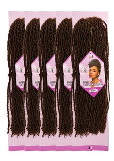 Bobbi Boss Micro Locs Crochet Faux Locs 14" (5 pack bundle) Always hype hair with this premium synthetic fibre hair extensions from Bobbi Boss. Ideal for crochet. Hollow to maintain lightness and maximum versatility. 6-7 packs required for a full look. Click the video tab to watch Shantania Beckford's review 100% hand braided - Beautiful style in an instant Pre-made loop - quick install Natural feel texture Super light and soft 4 strands per loop Watch a tutorial here on how to install them. Type of Hair: 100% Kanekelon Synthetic Fibre Heat Resistant: Yes Length of Hair: 14" Type: Crochet Braid Hair Extensions Texture: Soft Featured Colour: M1B/30 Micro Faux Locs Crochet, Micro Locs Crochet, Bobbi Boss Micro Locs, Braid Hair Extensions, Crochet Braid Hair, Faux Locs Braids, Hype Hair, Crochet Faux Locs, Faux Locs Crochet