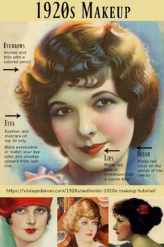 Az 1920-as évek női divat- és ruházati trendjei Make Up Guide, Flapper Outfit, Radium Girls, Arched Eyebrows