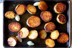 some food that is sitting on a pan and ready to be cooked in the oven