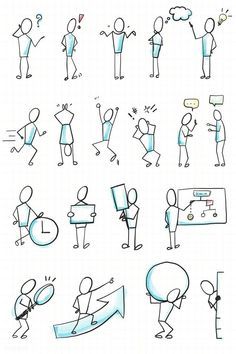 various poses and gestures for people to draw