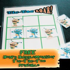 a board game with monsters on it and the words free henry hugglonster to - toe printables