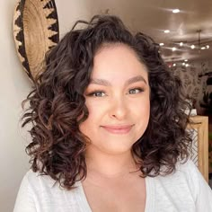 Shoulder Length Hair With Perm, Should Length Curly Hair, Midlength Haircuts With Layers Curly Hair, Shoulder Length Hair Curly Natural, Curly Hair Layers Short Shoulder Length, Wavy Hair 2c Hairstyles, Mid Length Curly Haircuts For Women, Medium Curly Wavy Haircuts, Shoulder Length Wavy Curly Haircuts