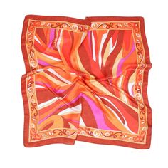 Composition: 100% silk. Size: 83x83 cm or 32.7x32.7 inch. Silk scarves is suitable for all year round wearing as a shawls, handbag accessory, hat decoration, cowboy neckerchief, hair band, waist band, hair accessories. Feel fabulously stylish with our super soft and elegant 100% silk scarf.  This scarf is suitable for any occasions and seasons. Great gift for sophisticated women.  It can be widely used as a headdress, hand band, wrist band, waist band, neckerchief, hijab, beach scarf and even a Pink Rectangular Silk Scarf, Trendy Multicolor Silk Scarf, Elegant Multicolor Rectangular Silk Scarf, Elegant Red Scarf Bandana, Trendy Multicolor Square Silk Scarf, Square Silk Scarf For Summer Gift, Trendy Brown Scarves For Gifts, Red Square Silk Scarf, Summer Gift Silk Scarf Square