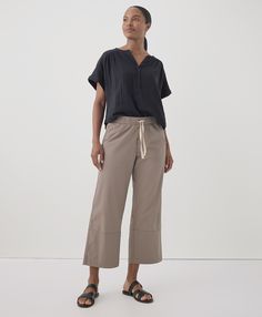 Women's Cinder Daily Twill Crop Pant L. Super soft organic women's Daily Twill Crop Pant from Wear PACT. Fair Trade Factory. GOTS Certified Organic Cotton Crop Pants, Weekend Wear, Twill Fabric, Personal Marketing, Cropped Pants, Fair Trade, Everyday Fashion, Casual Pants, Work Wear