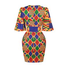 Short Kente African Dress New Fashion Summer V-neck African Short Sleeve Printed Women Cloth. This cute short party dress can be worn for every occasionMaterial: PolyesterType: Kente ClothingGender: WOMENPattern: printingSize: S,M,L,XLMain fabric: Polyester fiber (polyester)Category: dress Fitted Multicolor V-neck Dress For Spring, Casual Multicolor Mini V-neck Dress, Fitted Multicolor Print V-neck Mini Dress, Multicolor Fitted V-neck Dress For Spring, V-neck Dress With Colorful Pattern For Party, Multicolor Sheath Mini Dress For Spring, Spring Multicolor Sheath Mini Dress, Multicolor Print V-neck Party Dress, Fitted V-neck Printed Mini Dress