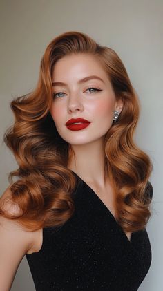 Retro waves Christmas hairstyle 20 Hairstyles 1920s, Hollywood Waves With Bangs, Hollywood Waves Medium Hair, Hairstyles 1920s, 60s Hairstyles, 2a Hair, Christmas Hairstyle, Retro Curls, 60s Hair