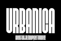 an image of the word urbana written in white on a black background with text below it