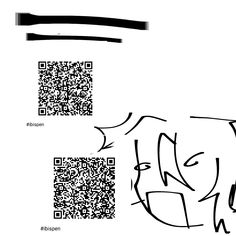 a black and white photo with qr code on it