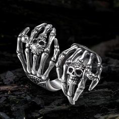 This is a Gothic skull ring that your other fingers will not be able to... Skull Rings, Gothic Skull, Artwork Display, Stainless Steel Ring, Skull Ring, Unique Ring, Save Image, Stainless Steel Rings, Steel Ring