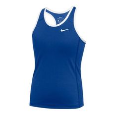 New With Tags, Nike Women's Size Large Blue Racerback Athletic Tank Top. Measures Flat Approx. 18 Inches Armpit To Armpit And 26 Inches Long. 88% Polyester, 12% Spandex. In Great Condition, See Photos. This Tank Top Is Kept In A Happy Pet Friendly, Smoke Free Home. Thank You! Bin#A3 Blue Summer Tank Top For Training, Blue Tank Top For Summer Training, Blue Training Tops For Summer, Blue Summer Training Tops, Nike Blue Sleeveless Tank Top, Blue Racerback Sports Top, Blue Racerback Top For Sports, Cheer Team, Nike Blue