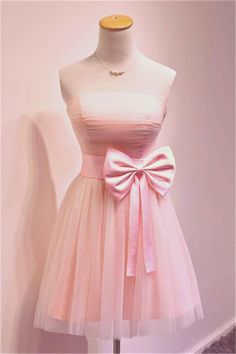 Strapless A Line 2023 Simple Cheap Short Prom Dresses Strapless Homecoming Dresses, Prom Dresses Simple, Prom Dresses 2018, Simple Prom Dress, Pink Homecoming Dress, Short Homecoming Dress, Dresses Simple, Beauty Dress, Party Gown