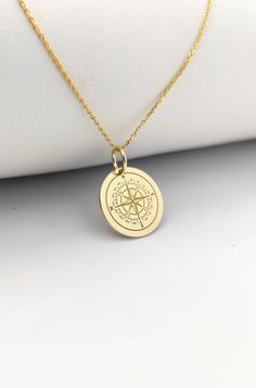 Welcome to ElegantGoldJewels, Find all the information you need about your charm: Material of pendant: - Sterling Silver 925 (Silver) - Sterling Silver 925 (Gold Plated) Thickness: 0.5mm Jumpring Diameter: 4mm The pendant is available in 6 sizes: - 13mm / 0.52 inches - 15mm / 0.59 inches - 18mm / 0.70 inches - 20mm / 0.78 inches - 22mm / 0.86 inches - 24mm / 0.94 inches - 26mm / 1.02 inches - 28mm / 1.10 inches - 30mm / 1.18 inches Chains Information: Rolo Chain: - Sterling Silver 925 (Silver) - Sterling Silver Star-shaped Jewelry With Compass Design, Sterling Silver Medallion Jewelry With Star Charm, Symbolic Star-shaped Engraved Jewelry, Compass Jewelry, Rolo Chain, Rope Chain, Real Gold, Spring Rings, 925 Silver