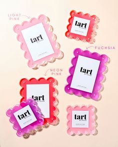 Light Pink Acrylic Picture Frame Puzzle Picture Frame, Scalloped Frame, Mini Picture Frames, Acrylic Picture Frames, Picture Frame Shop, Picture Frame Art, Pink Frames, Pink Acrylic, Pink Acrylics