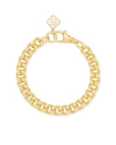 Vincent Chain Bracelet in Gold | Kendra Scott Kendra Scott Gold Bracelet, 16 Gifts, Kendra Scott Bracelet, Wishlist Ideas, Bday Gifts, Relationship Gifts, Gold Ring Sets, Alabama Football, Gold Bracelet Chain