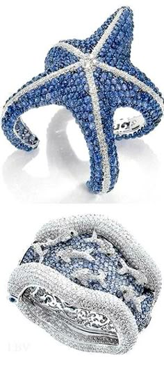 de Grisogono rings | I love the craftsmanship of these! I hate cookie cutter jewelry pieces, ugh!!!! Stella Marina, Starfish Bracelet, Harry Winston, Bling Rings, I Love Jewelry, Gorgeous Jewelry, Animal Jewelry, High Jewelry, Girls Best Friend