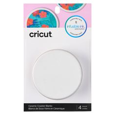 an image of a white button in the packaging for a cricut project kit