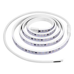 the white led strip is connected to an extension cord