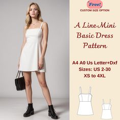 a line mini basic dress pattern