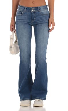 Corina Flare Jeans | LUCY IN THE SKY Cheap Distressed Relaxed Fit Flare Jeans, Affordable Distressed Denim Blue Flare Jeans, Cheap High Rise Flare Jeans In Medium Wash, Cheap Rigid Denim Flare Jeans, Cheap Denim Blue Flare Jeans With Button Closure, Cheap Rigid Denim Flare Jeans For Fall, Cheap Denim Flares With Frayed Hem, Cheap Light Wash Flare Jeans For Fall, Affordable Casual Flare Jeans With Belt Loops