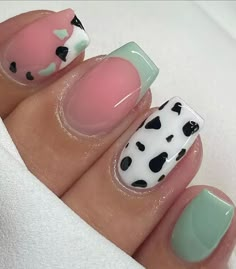 Country Acrylic Nails, Sage Green Nails, Rodeo Nails, Cowboy Nails, Western Nails, Country Nails, Cow Nails, Cute Simple Nails, Green Nail Designs