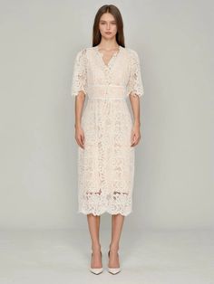 Lace Embroidered Short Sleeve Maxi Dress Feminine Short Sleeve Lace Maxi Dress, Maternity Lace Maxi Dress With Short Sleeves, Scalloped Lace V-neck Maxi Dress, Lace Maxi Dress With Floral Embroidery And V-neck, Spring Lace Maternity Maxi Dress, Short Sleeve Maxi Dresses, Embroidered Shorts, Maxi Dress With Sleeves, Tankini