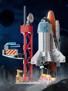 a lego space shuttle is shown in this image