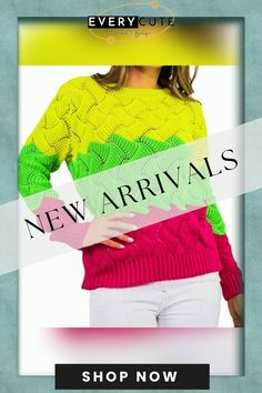 European and American Loose Rainbow Knitted Sweater Knitted Sweater, Customer Support, Knitted Sweaters, Sweaters For Women, Fast Delivery, Womens Tops, Rainbow, Women's Top