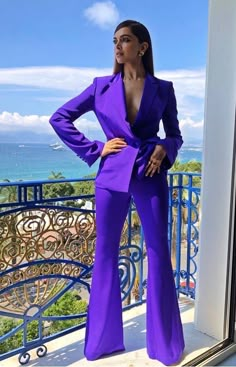 Deepika Padukone Style, Purple Outfits, Pant Suits, Power Dressing, Indian Cinema, Bollywood Celebrities, Deepika Padukone