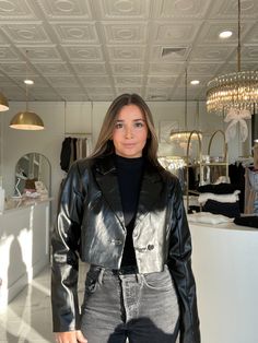 The Germain is a vegan faux leather cropped blazer. Made to be worn with almost anything. Pair it with a dress for a night out or your AV trousers or denim for the anytime. Vegan faux leather Eco friendly & sustainable Dry clean Cropped Blazer, Night Dress, Night Out, Faux Leather, Trousers, Blazer, Dresses, Leather