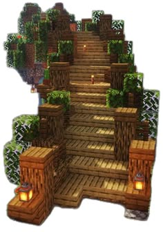 Cute Minecraft Cave House, Minecraft Stairway Up Mountain, Outdoor Stairs Minecraft, Simple Bridge Minecraft, Minecraft Natural Staircase, Minecraft Cave House Entrance Design, Minecraft House Mountainside, Birch Wood House Minecraft