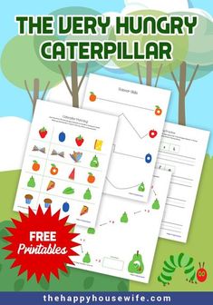 the very hungry caterpillar worksheet with free printables