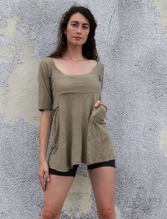 Eclipse Design, Back Silhouette, Flowy Style, Pocket Tunic, The Eclipse, Clothing Designs, Fabric Bolts, Organic Fabrics, Early Fall