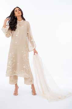 Lila (A) Linen Silk Dress, Western Dress Design, Pakistani Dresses Wedding, Kurti Embroidery, Summer 25, Kurti Embroidery Design, Dresses Design, Eyelet Embroidery, Western Dress