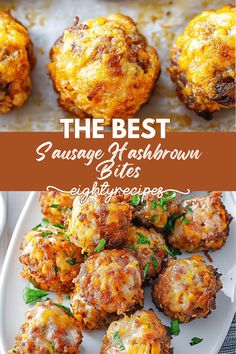 Sausage Hashbrown Bites Recipe Sausage Ball Breakfast Casserole, Easy Savory Brunch Recipes, Things To Make With Hashbrowns, Breakfast Recipe For A Crowd, Egg Sausage Bites, Sausage Brunch Recipes, Sausage And Hashbrown Recipes, Breakfast Items For A Crowd, Easy Savory Brunch Ideas