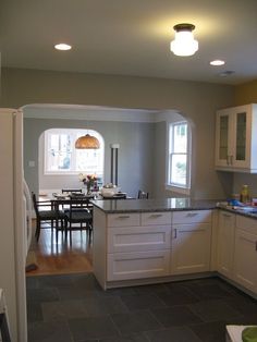 the kitchen is clean and ready for us to use in its new owner's home