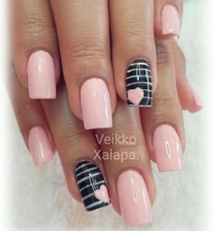 February Nail Designs, 2023 Nails, Valentine Nails, Pretty Nail Art, Black Nail, Nails 2023