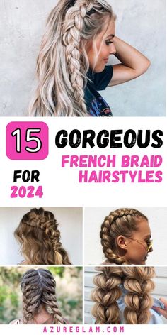 Braids For Thick Medium Length Hair, Braids For 30 Year Old Women, Unique French Braids, Face Framing Braids Long Hair, Face Frame Braids, Fun Easy Braids For Long Hair, Everyday Braids For Long Hair, Cool Braided Hairstyles Unique, Braid Accent Hairstyles