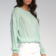 Lightweight Mohair Wool Blend Sweater By Elan Size M & L Nwt. Step Into Spring In This Seafoam Green Cable Knit Sweater. The Soft And Cozy Fabric Is Lightweight So Easy To Throw On Over A Tank Top For A Cool Day Or Night. Pulllover, Long Sleeve.. Perfect To Pair With White Denim Shorts Or Jeans. Thank You For Looking :) Casual Green Pointelle Knit Sweater, Knit Green Sweater, Green Cable Knit Sweater, White Denim Shorts, Mohair Wool, Seafoam Green, Cable Knit Sweater, Wool Blend Sweater, Green Sweater