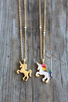 Unicorn Necklaces by ShinyLittleBlessings on Etsy! Super cute Unicorn charm necklaces. They come gift wrapped and with a message card for convenient and loving gift giving!! Jewelry For Moms, Fantasy Pendant, Enchanted Jewelry, Unicorn Jewelry, Children Jewelry, Unicorn Charm, Unicorn Pendant, Unicorn Necklace, Loving Gifts