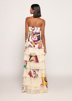 Editor's Note Turn heads in this stunning paisley print strapless dress. With eight tiers, customizable side slits, and a cross-over bustier detailing, it's a versatile and eye-catching choice for any occasion. Abstract Paisley, Gala Gonzalez, Prom Formal Dresses, Emmanuelle Alt, Leandra Medine, Prom Inspo, Junior Prom, School Dances, Prom Formal