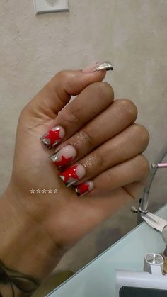 black women , trendy , creative , nails , nail inspo , nail tech , short , long Red Acrylic Nails, Long Square Acrylic Nails