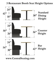 the measurements for an office chair and table