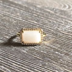 New, Never Worn. High-Quality Fashion Ring Made With 14k Gold Over Silver, Size 7, True To Size. Pave Ring, Fashion Ring, Private Label, Womens Jewelry Rings, Quality Fashion, Fashion Rings, Moonstone, Size 7, Women Jewelry