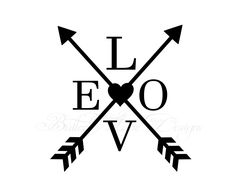 two arrows with the word love on them