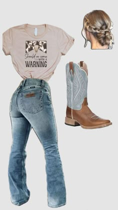 Country Western Outfits, Cute Western Outfits, Western Girl Outfits, Cute Cowgirl Outfits, Country Clothes