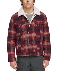 in stock Levis Jacket, Mens Home, Kids Trend, Men's Coats & Jackets, Mens Trends, Mens Plaid, Wedding Watch, Trucker Jacket, Sherpa Lined